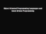 Read Object Oriented Programming Languages and Event-Driven Programming PDF Free