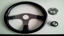 Momo TUN35BK0S Tuner Silver 350 mm Leather Steering Wheel