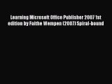 [PDF] Learning Microsoft Office Publisher 2007 1st edition by Faithe Wempen (2007) Spiral-bound