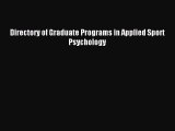 [PDF] Directory of Graduate Programs in Applied Sport Psychology Read Full Ebook