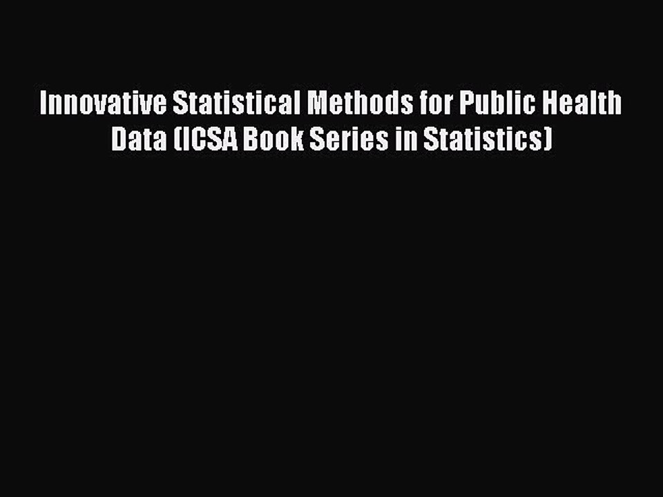 Download Innovative Statistical Methods for Pub...