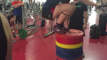 In the gym with China Women's sevens side