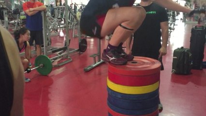 In the gym with China Women's sevens side