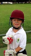 England future opening batsman, Five year old Charlie Dawson very awsome young cricketor