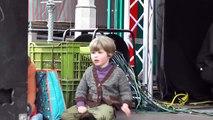 Little Boy with Pretty Blue Eyes at Brussels in Belgium Sat 30 April 2016.