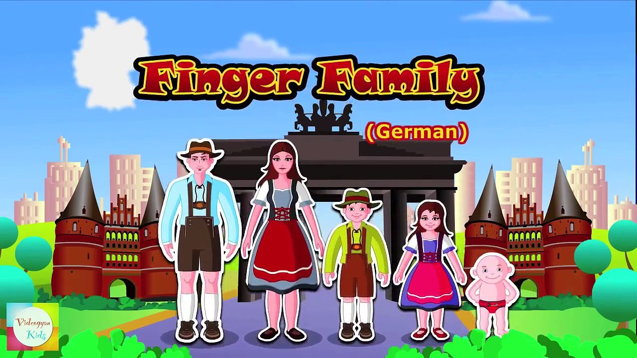 German Finger Family Nursery Rhyme | Deutsch Finger Familie Kinderlieder
