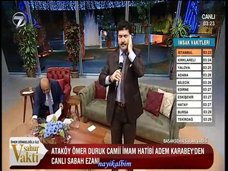 Adem Karabey Sabah ezanı Ramazan 2016