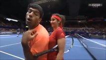 Tennis Star Sania Mirza's Boobs Touching by Rohan
