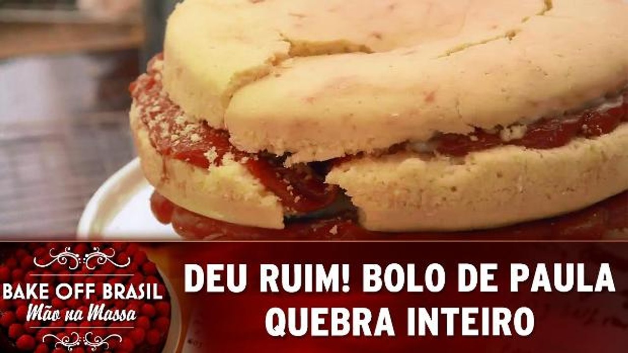 Deu ruim! Bolo de Paula quebra inteiro