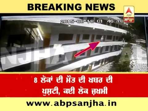 CCTV: Stone falling on Gurudwara building