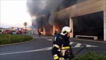 incendie du Delhaize de Mouscron - dimanche 26 juin 2016.