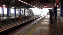 KL LRT 4 Coach Train arriving at Dato' Keramat LRT Station