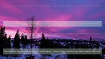 Wonderful pink clouds at sunset time over the winter mountain landscape. Timelapse. Sweden, 4k UHD