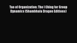 Read Tao of Organization: The I Ching for Group Dynamics (Shambhala Dragon Editions) Ebook