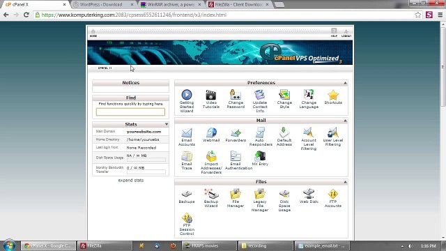 How to setup Wordpress in a CPanel Hosting Environment