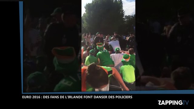 Euro 2016 : France-Irlande, des supporters irlandais font danser des policiers (Vidéo)