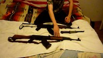 AK 47 Polish underfolder vs. AK 47 Romanian wasr 10  Review by Kid