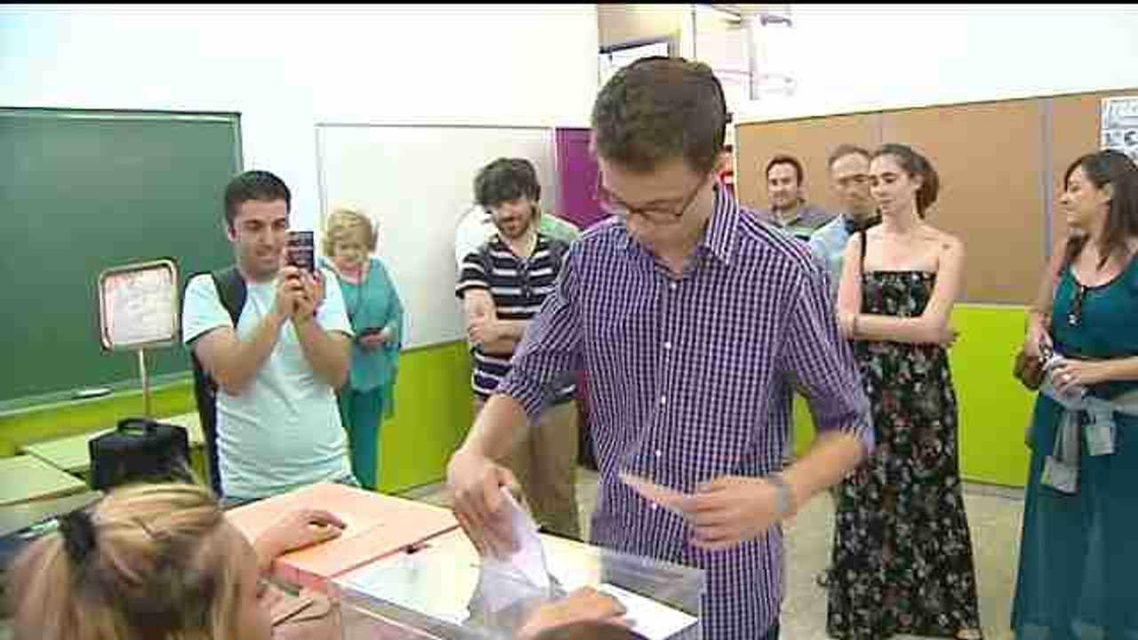 Íñigo Errejón, optimista ante el resultado de Unidos Podemos