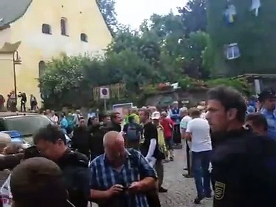 Herzlicher Empfang für den Gaukler in Sebnitz