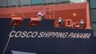 El buque chino Cosco Shipping Panamá hace el primer viaje a través del Canal