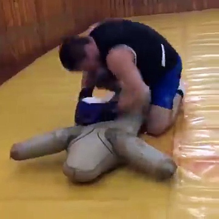 Khabib "the Eagle" Nurmagomedov training hard on his ground and pound skills in Ramzan