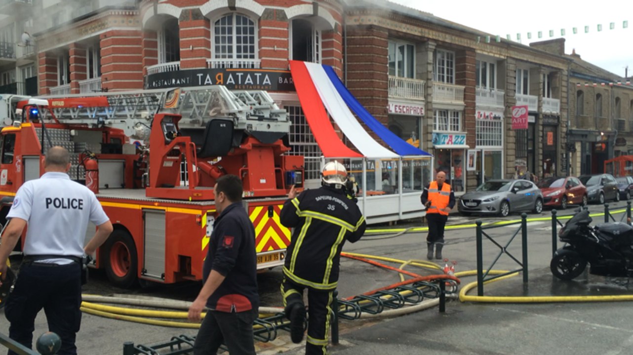 Incendie en centre-ville de Dinard