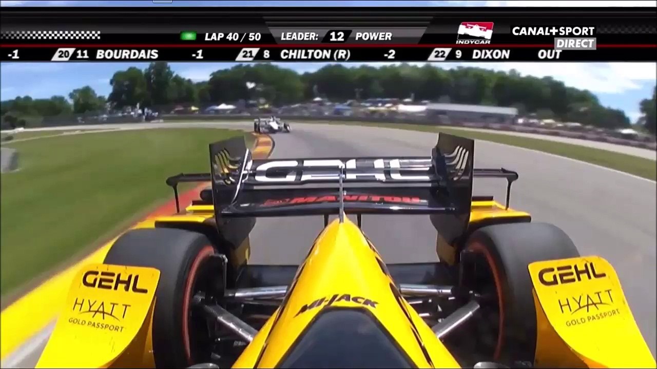 IndyCar 2016 Road America Daly Crashes