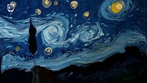 Van Gogh's Starry Night painted on dark water - My Village