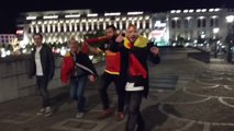 Ambiance de folie à Liege après la victoire des Diables rouges contre la Hongrie a l'Euro 2016