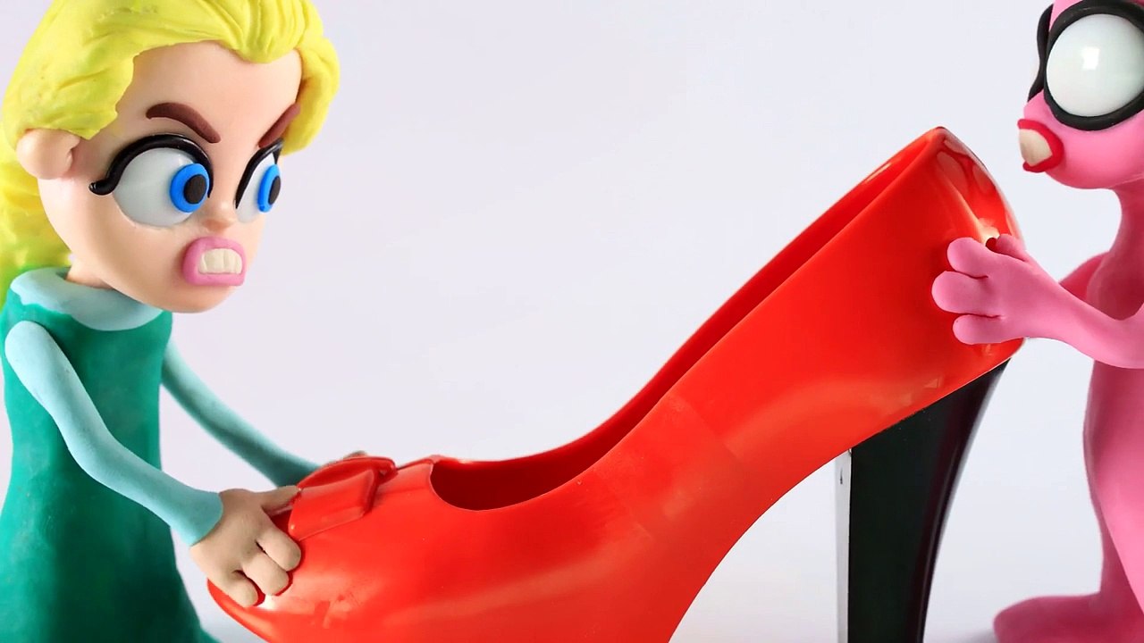 Pink Spidergirl, Poop Emoji, Elsa and Spiderman Play Doh Animation _ Stop Motion Movie Clips