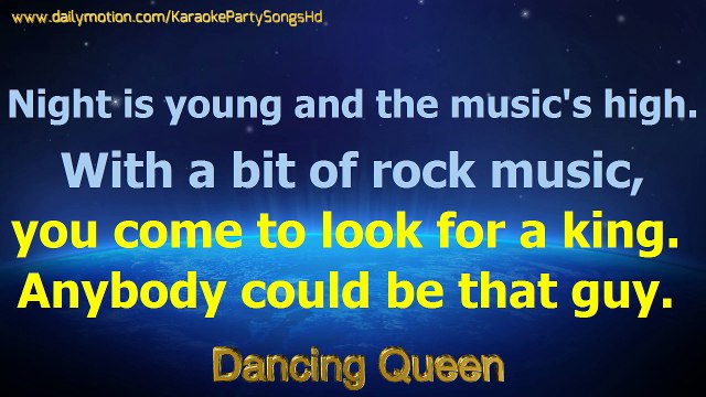 Dancing Queen - ABBA - Karaoke Party Songs HD
