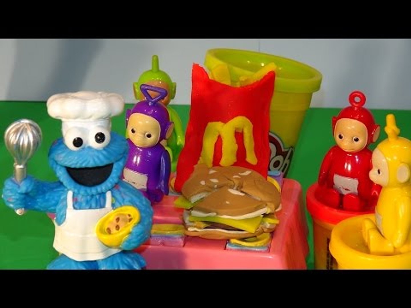 Play Doh McDonald's Big Mac and Fries with Cookie Monster Chef and The  Teletubbies - video Dailymotion
