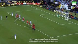 Leo Messi Super Free-Kick HD - Argentina vs Chile 26.06.2016 HD