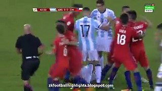 Marcos Rojo Horror Faul & Red Card HD - Argentina vs Chile 26.06.2016 HD