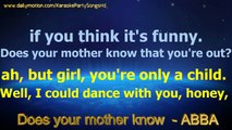 Does your mother know - ABBA - Karaoke Party Songs HD