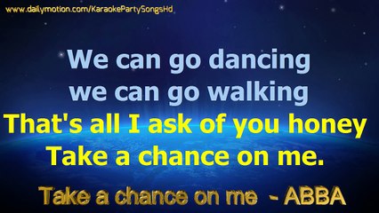 Take a chance on me - ABBA - Karaoke Party Songs HD