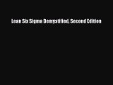 Read Lean Six Sigma Demystified Second Edition PDF Free