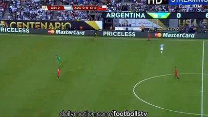 Arturo Vidal Incredible Miss | Argentina vs Chile | Copa America Final | 26-06-2016