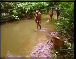 The Yanomamo tribes bath time in river, amazon rainforest, amazon river