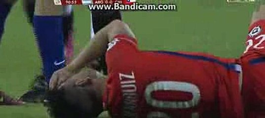 Charles Aránguiz gets Injured HD - Argentina vs Chile - Copa America Final - 26-06-2016