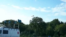 Eurocopter AS 350 Landing in Strong Winds at ILA Berlin Air Show 2012