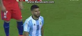 Sergio Aguero Dives For Penalty - Argentina vs Chile | Copa America Centenario FINAL | 26-06-2016