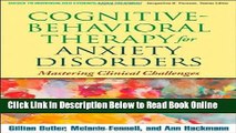 Download Cognitive-Behavioral Therapy for Anxiety Disorders: Mastering Clinical Challenges (Guides