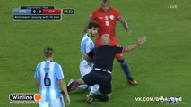 Lionel Messi Funny moment Foul on Referee   - Argentina vs Chile 27 6 2016