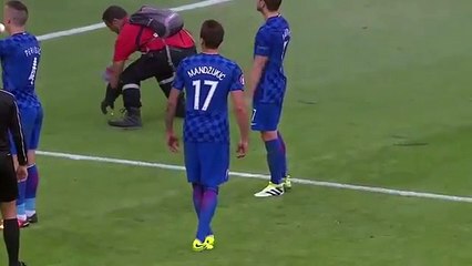 Flare Explodes in face of steward during Croatia vs Czech Republic 2-2