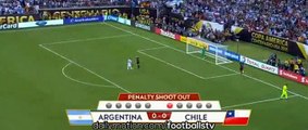 All Penalty Shootout - Argentina 2-4 Chile - Copa America Final - 27/06/2016 HD