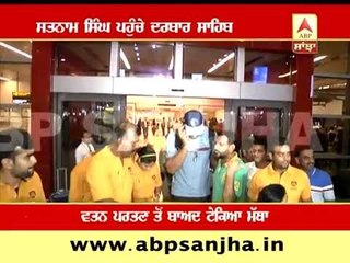 Satnam Singh in Golden Temple after selection in NBA