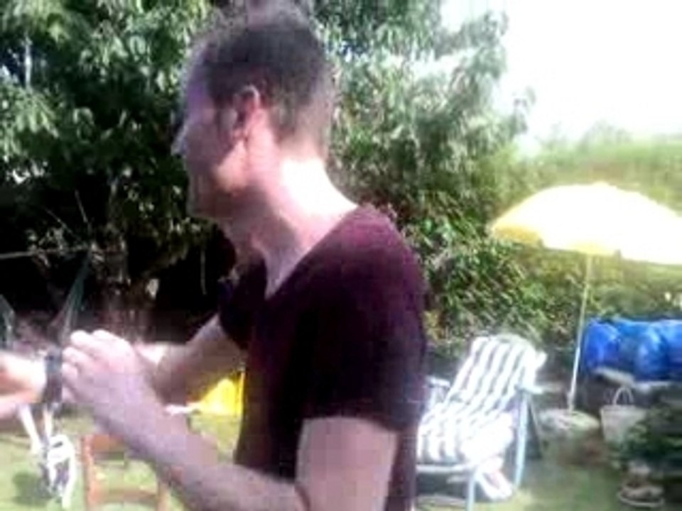 Plouf dans la piscine