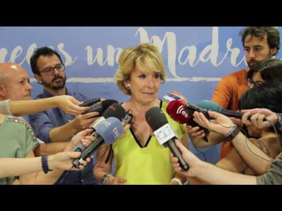 Esperanza Aguirre: "Triunfo indiscutible del Partido Popular y felicitar a Mariano Rajoy"