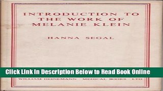 Download Introduction to the Work of Melanie Klein  PDF Free